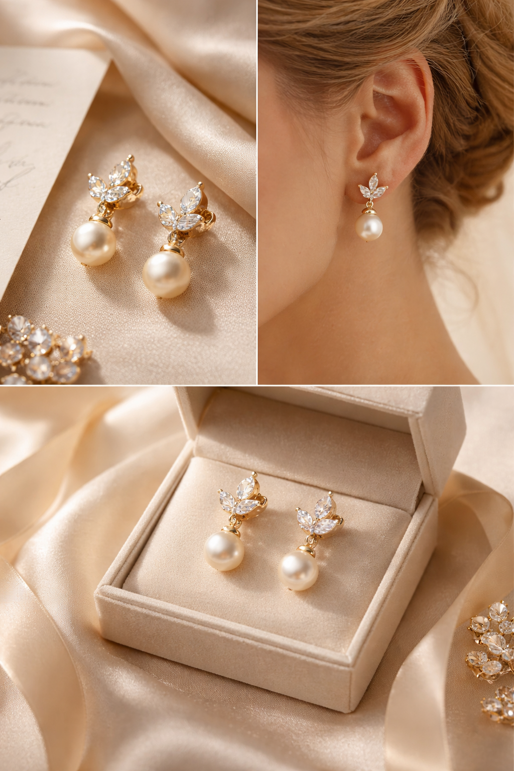 The Seraphina Pearl Drop Earrings 14k Gold Plated